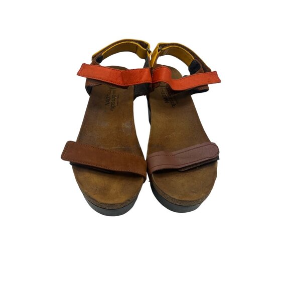 Naot Miracle Wedge Shoes Womens 8 (39) Sandals Multicolor 3" Heel - Picture 2 of 12